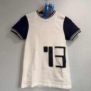 Acne Studios Bla Konst NWT XS Casual White Blue 13 Short Sleeve Cotton Tee